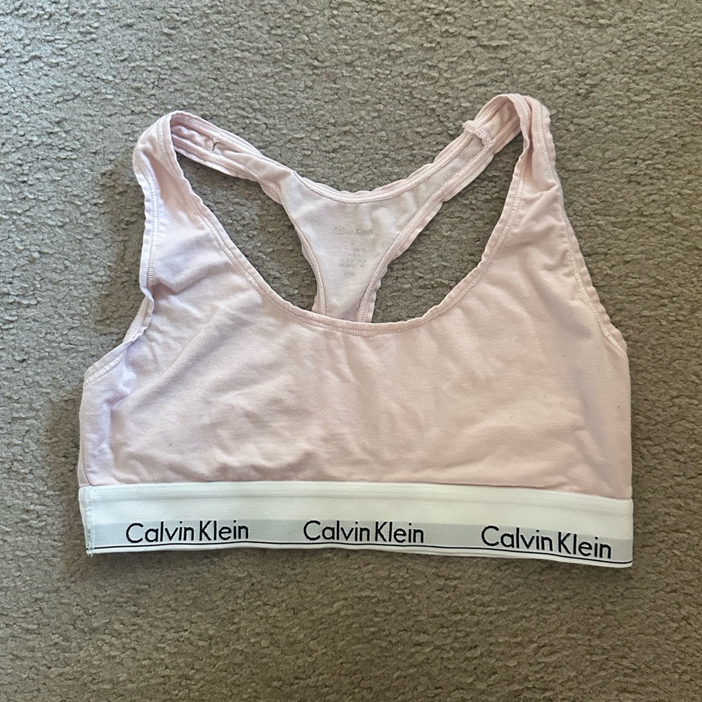 Calvin Klein pink racerback bralette